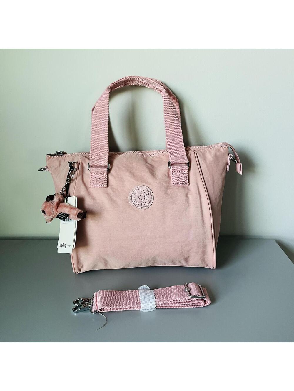 Kipling Amiel Medium Handbag Shoulder Bag in Bridal Pink NWT - Picture 1 of 4